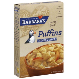 Barbara's Puffins Honey Rice Cereal, 10 oz (Pack of 12)