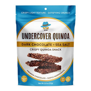 Undercover Quinoa Dark Chocolate + Sea Salt Crispy Quinoa Snack, 8 Count Case of 2 oz. Bags