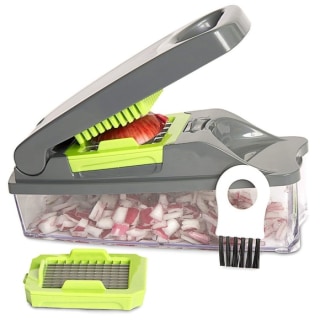 Mueller Onion Chopper Pro Vegetable Chopper - Strongest - NO MORE TEARS 30% Heavier Duty Multi Vegetable-Fruit-Cheese-Onion Chopper-Dicer-Kitchen Cutter