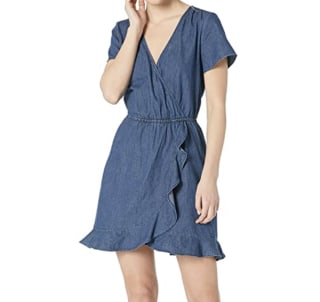 J.Crew Mercantile Short-Sleeve Ruffle Wrap Dress