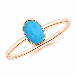 Angara Classic Bezel-Set Oval Turquoise Ring