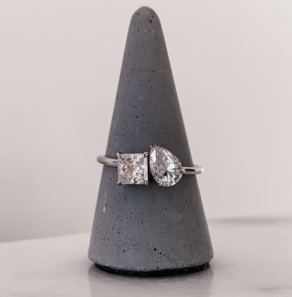 Zen Moissanite The Tiana Toi & Moi Ring