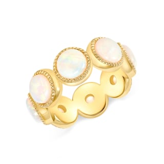 Ounce of Salt Opal Eternity Ring