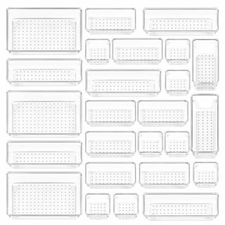 Vtopmart 25 PCS Clear Plastic Drawer Organizers Set