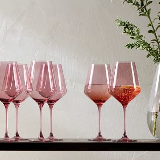 Estelle Colored Glass Stemmed Wine Glass 
