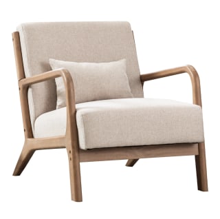 Hertford Wide Upholstered Linen Blend Accent Chair