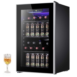Cowsar Silver Freestanding Indoor Beverage Refrigerator