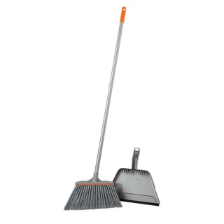 HDX Angled Broom and Step-On Dustpan Set