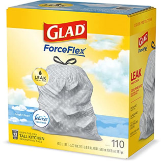 Glad 13-Gallon Odorshield Tall Kitchen Drawstring Trash Bags (110)