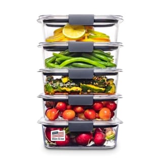 Rubbermaid Brilliance Food Storage Containers Set of 5