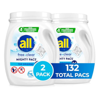 All Free Clear Mighty Pacs Laundry Detergent Pacs (Pack of 2)