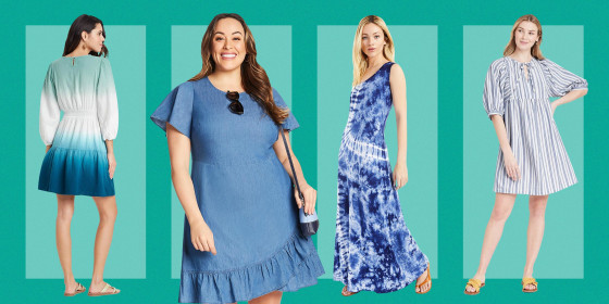 Illustration of Two Woman wearing summer dresses