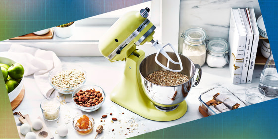 Lifestyle image of a green KitchenAid