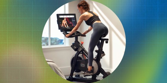 Image of a Woman riding the NordicTrack Commercial Studio Cycle