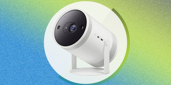 This smart projector was among the coolest products we covered at CES 2022 — it can rotate 180 degrees and produce a clear picture up to 100 inches diagonally.
