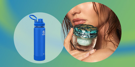 New releases include a facial moisturizer and an insulated water bottle.