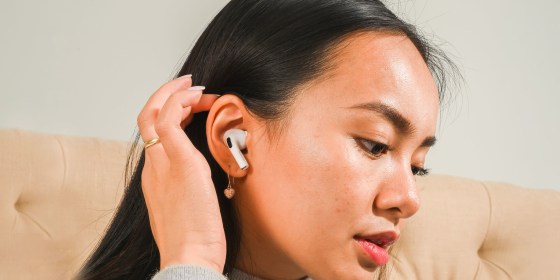 Woman with Airpods