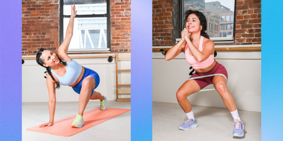 Two Women working out in a gym