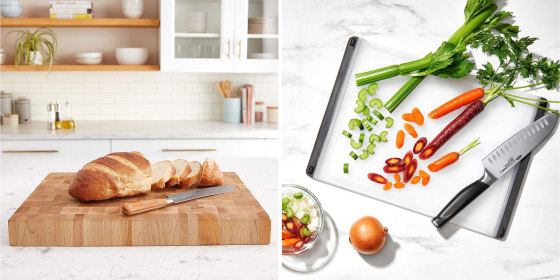 A great cutting board, whether made of plastic or wood, shouldn’t be hard on your knife.