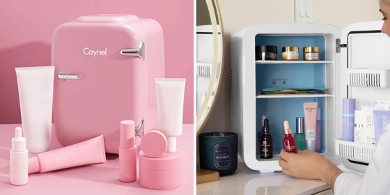 According to dermatologists, keeping skincare products in a mini fridge can help them last longer and feel more refreshing when applied.