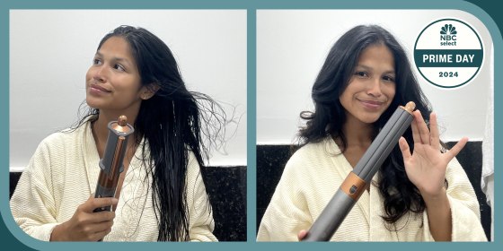 To save time styling my hair, I use the Dyson Airwrap to quickly get a salon-like blowout at home.