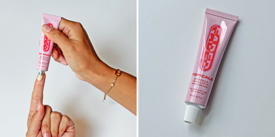 This brightening serum uses kojic and azelaic acid to improve discoloration and hyperpigmentation.