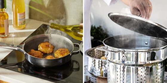 Stainless steel pans are much more durable than nonstick cookware, and they make it easier to achieve the ideal texture when sautéing and pan-frying.