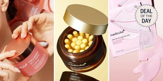 The brand’s collagen jelly, vitamin C capsules and salmon DNA masks are on sale.