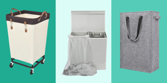 There are loads of laundry baskets and hampers to choose from made from a range of different materials.