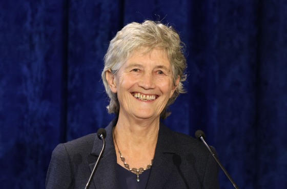 President-elect Catherine Connolly speaks after being declared the winner of the Irish presidential election