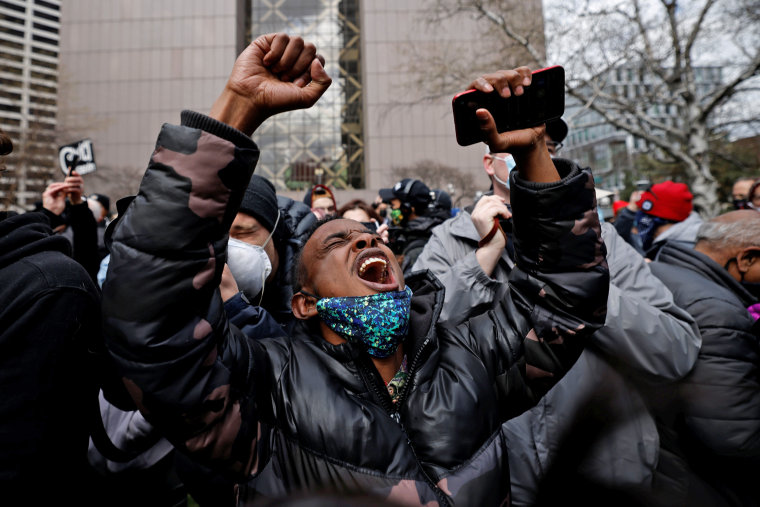 Image: Reaction to the verdict in the trial of former Minneapolis police officer Derek Chauvin
