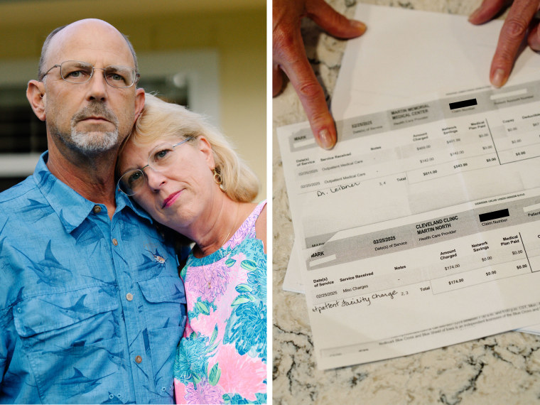 Mark and Victoria Huber, of Hobe Sound, Fla., made sure to go to an in-network physician to avoid large medical bills. Mark Huber still ended up with an unexpected charge.