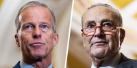 Senate majority leader John Thune and minority leader Chuck Schumer.