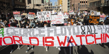 Image: Protest in Minneapolis during the George Floyd murder trial