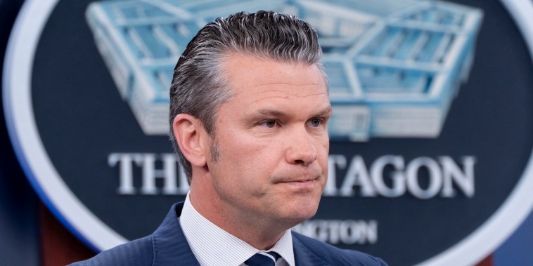 Image: Defense Secretary Pete Hegseth speaks during a news conference at the Pentagon in Washington, D.C.