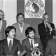 Fred Korematsu, top left, with his legal team, including Don Tamaki, front center.